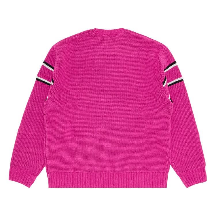 Supreme Chest Stripe Sweater Pink