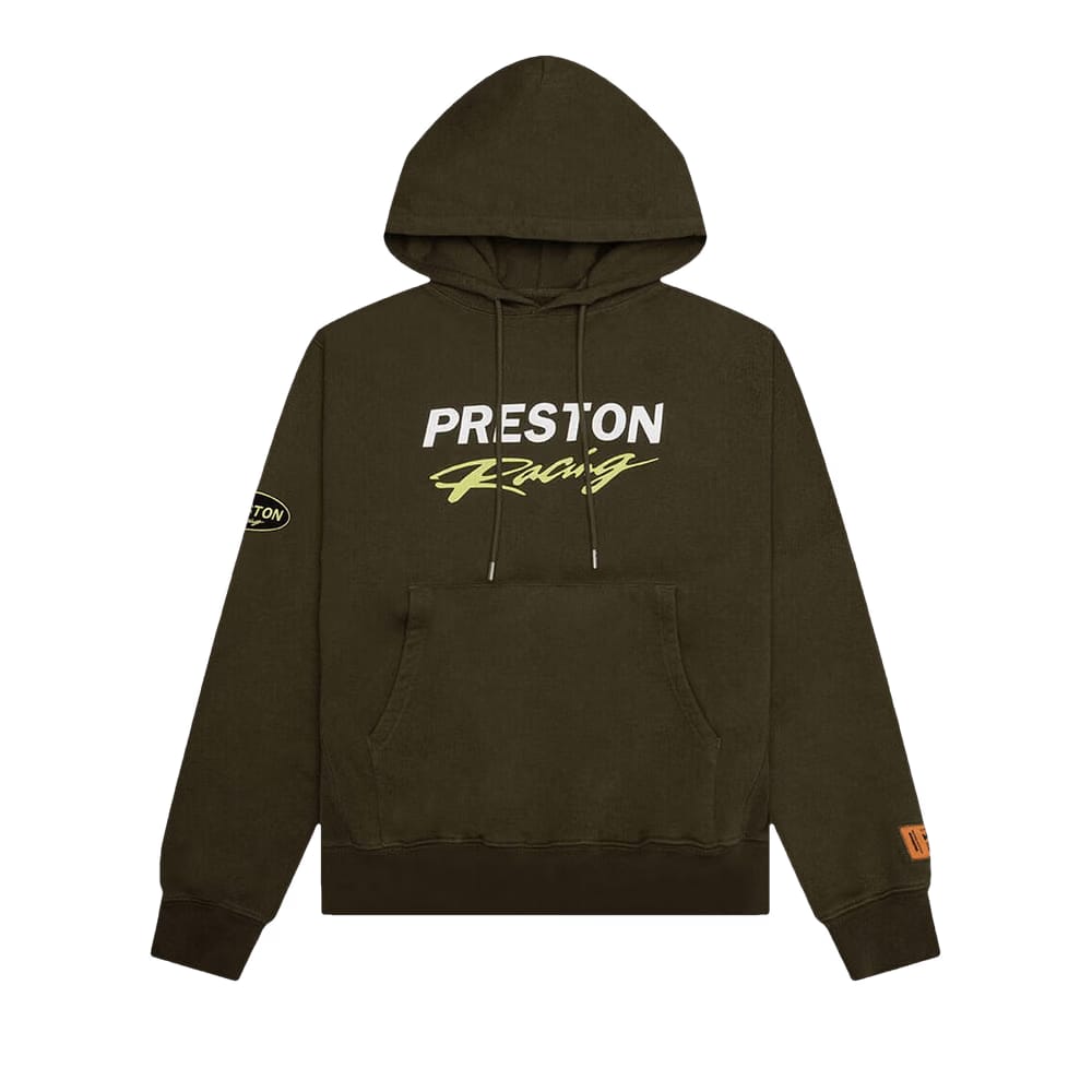 Heron Preston Racing Hoodie Dark Olive