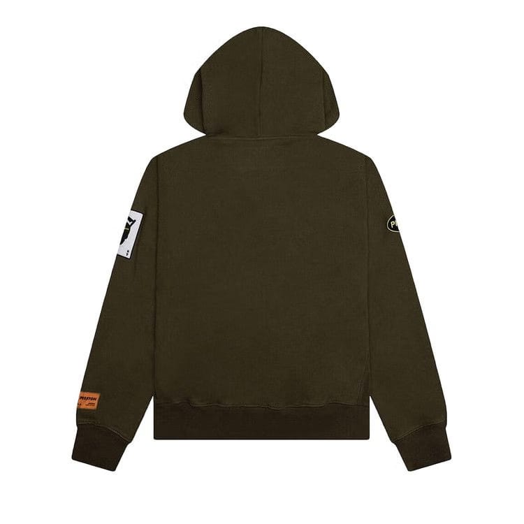 Heron Preston Racing Hoodie Dark Olive