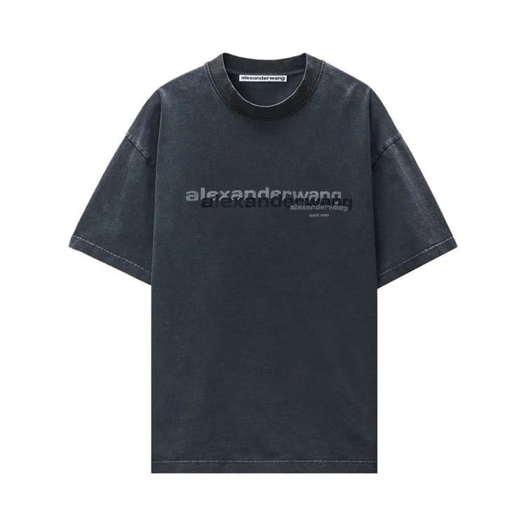 Alexander Wang Shorts-Sleeve T-Shirt Washed Black