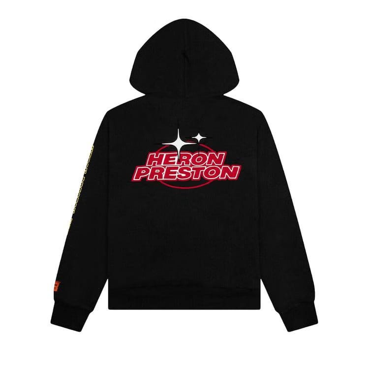 Heron Preston Logo Zip Hoodie Black/Red