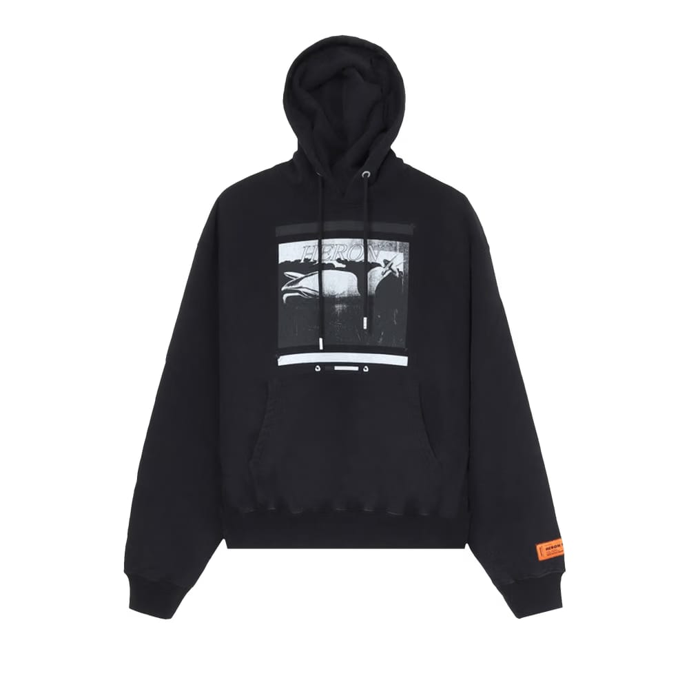 Heron Preston Graphic Print Hoodie Black