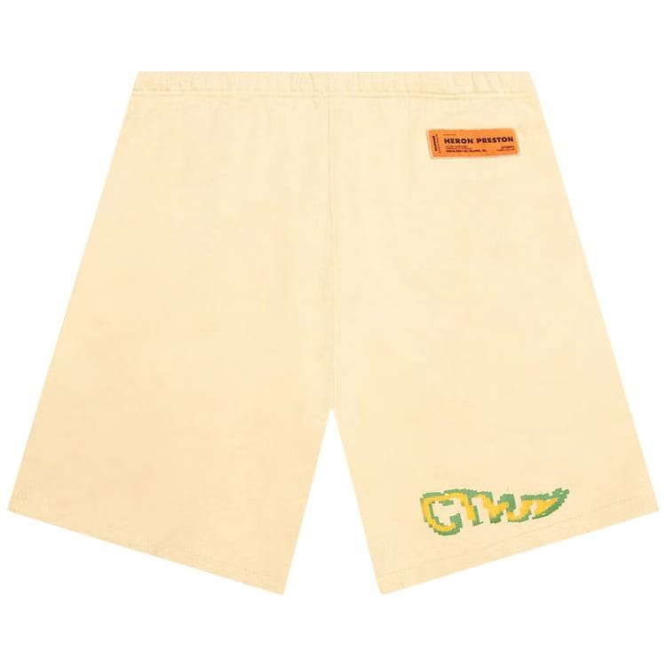 Heron Preston CTNMB Pixel Warp Sweatshorts Beige/Green