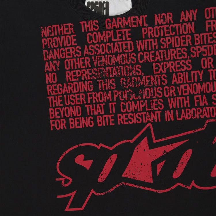 Sp5der Disclaimer T-Shirt Black