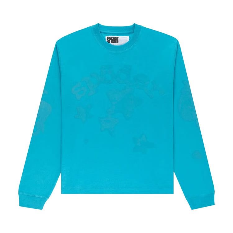 Sp5der Beluga Long-Sleeve T-Shirt Ocean Blue
