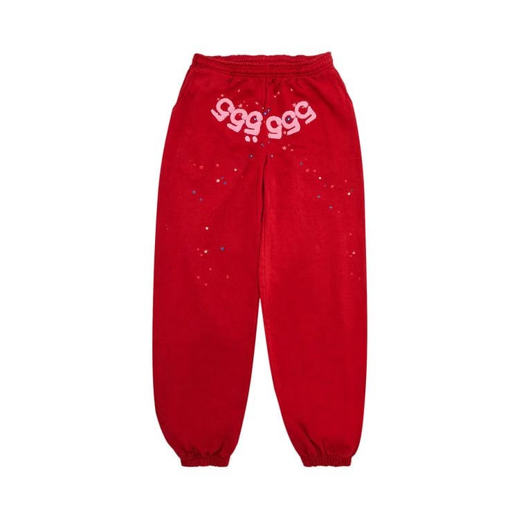Sp5der Number 555 Sweatpants Red