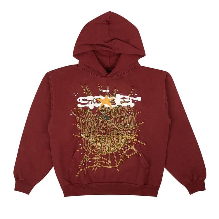 Sp5der Hoodie Maroon