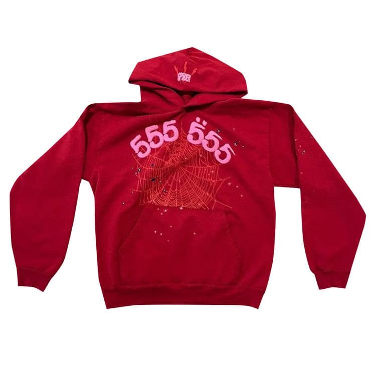 Sp5der Number 555 Hoodie Red