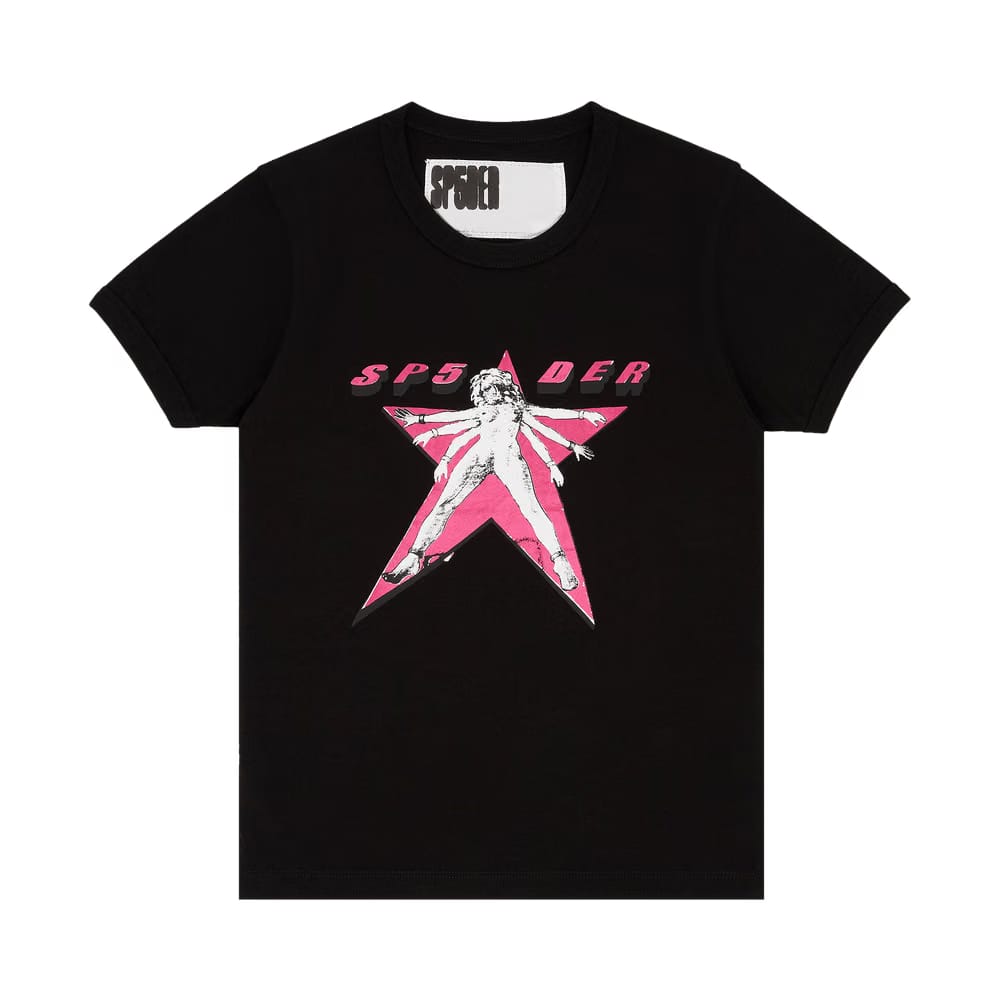 Sp5der Star Girl Baby T-Shirt Black
