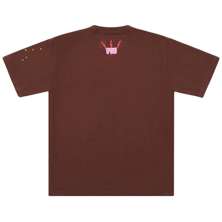 Sp5der Angel Number T-Shirt Brown