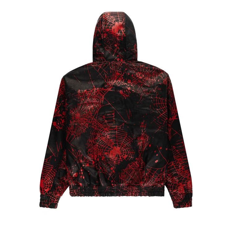 Sp5der V2 Web Leather Jacket Black