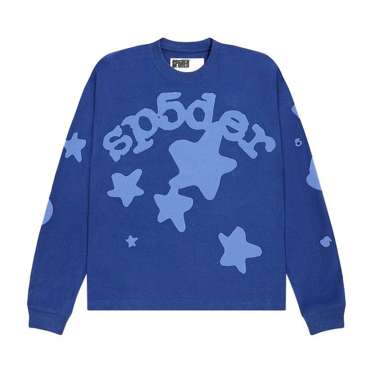 Sp5der Beluga Long-Sleeve HW T-Shirt Blue