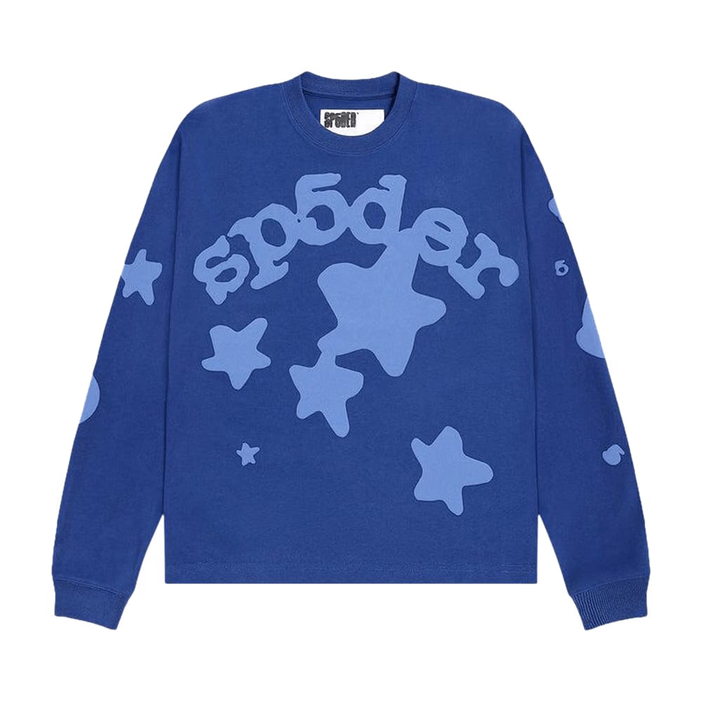 Sp5der Beluga Long-Sleeve HW T-Shirt Blue