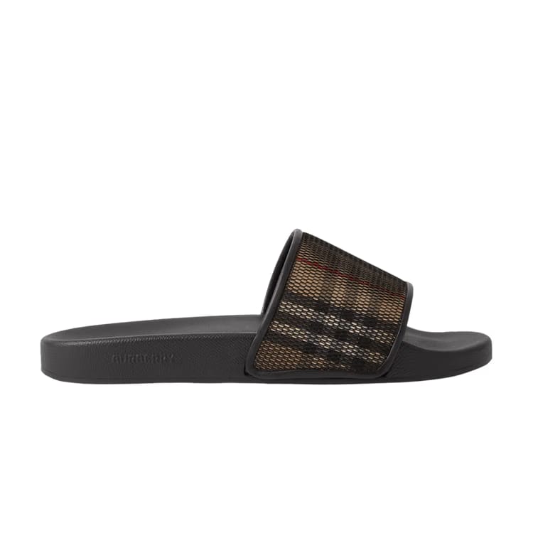 Burberry Check Slide Archive Beige Mesh