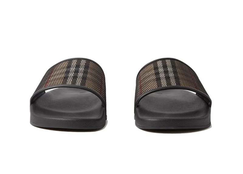 Burberry Check Slide Archive Beige Mesh