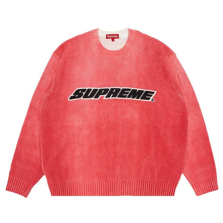 Supreme Printed Washed Sweater Pink