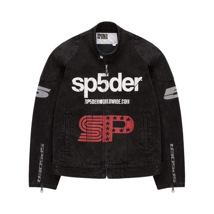 Sp5der Motorsport Denim Jacket Black