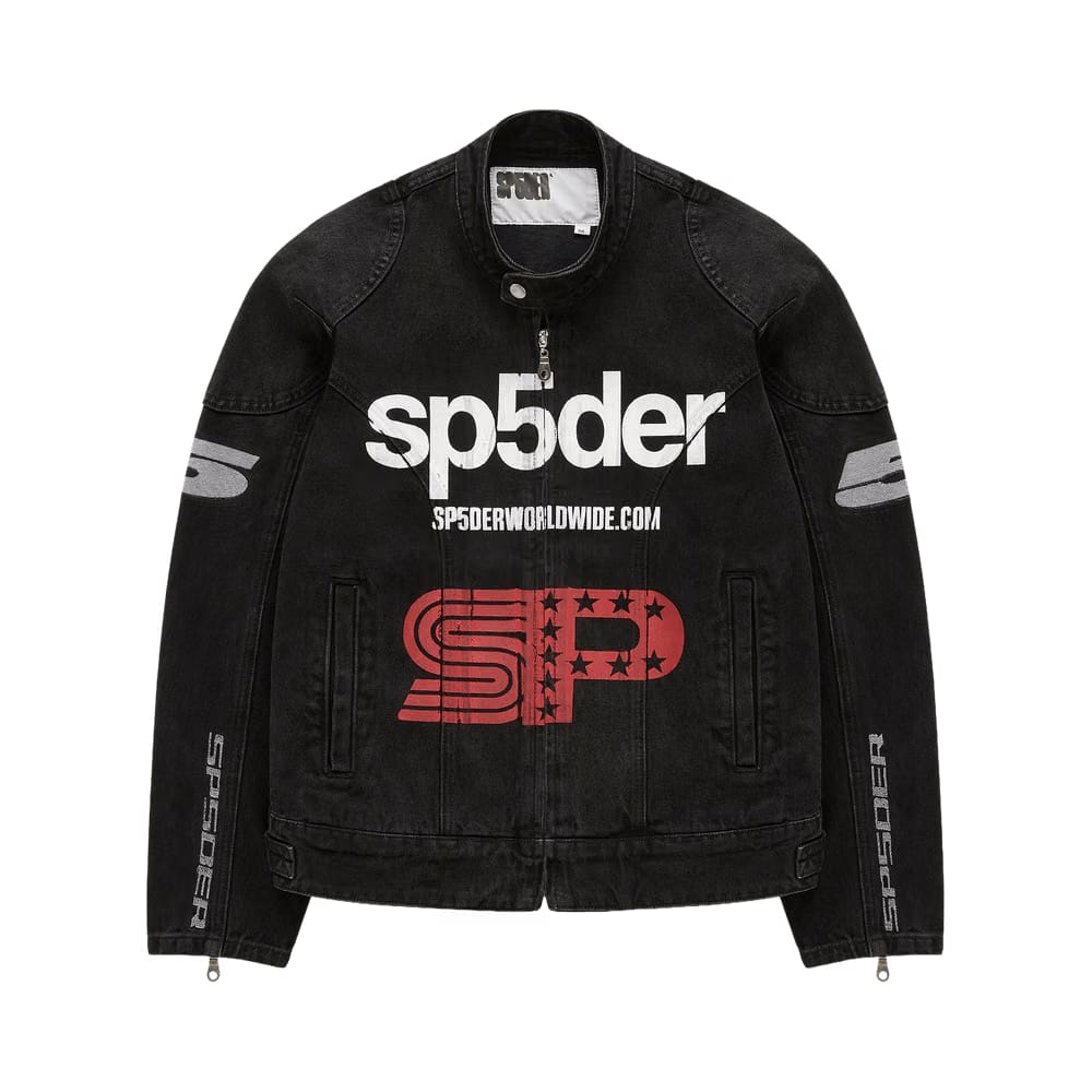 Sp5der Motorsport Denim Jacket Black