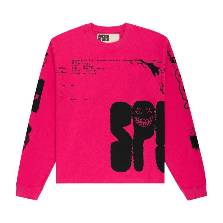 Sp5der X-Ray Long-Sleeve T-Shirt Pink