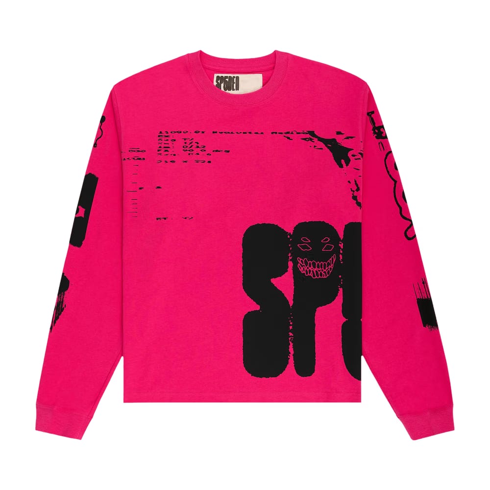 Sp5der X-Ray Long-Sleeve T-Shirt Pink