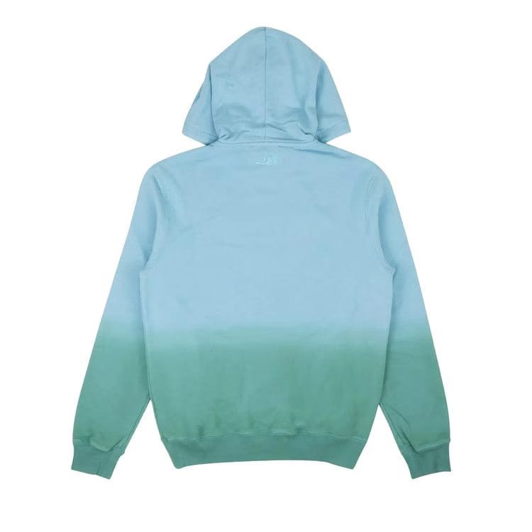 Lanvin Embossed Logo Ombré Hoodie Teal/Blue