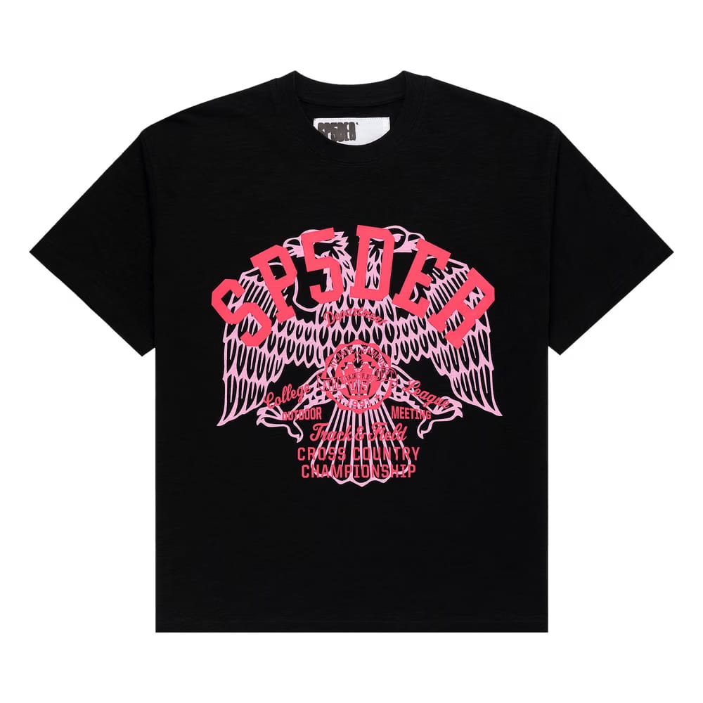 Sp5der Cross Country Slub T-Shirt Black