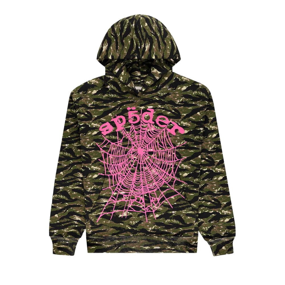Sp5der Og Web V2 Hoodie Tiger Camo