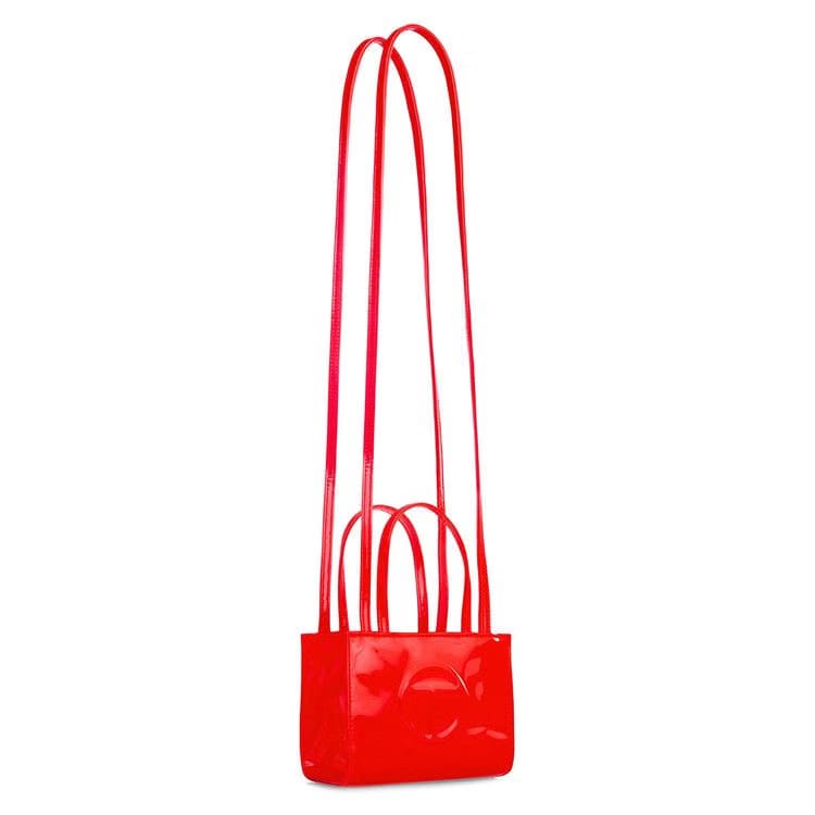 Telfar Small Shopping Bag Red Patent