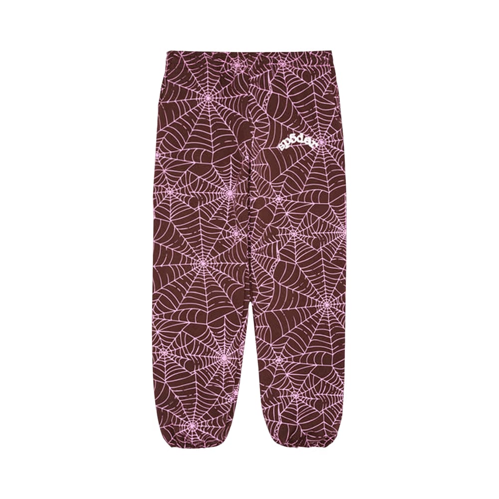 Sp5der All Over Print Sweatpants Brown
