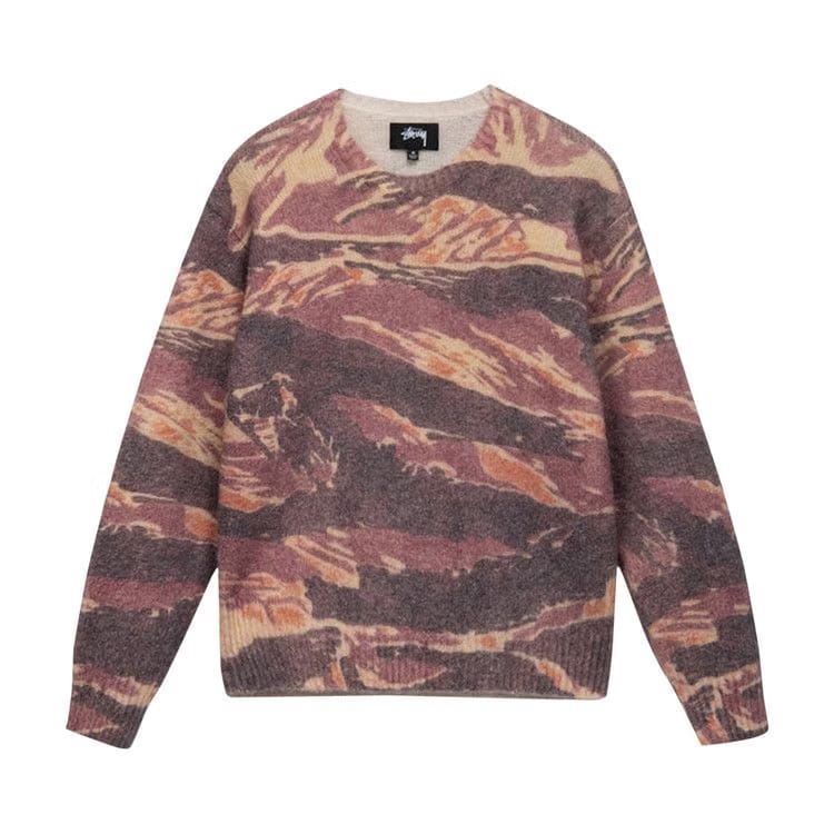 Stussy Tigris Print Sweater Brown