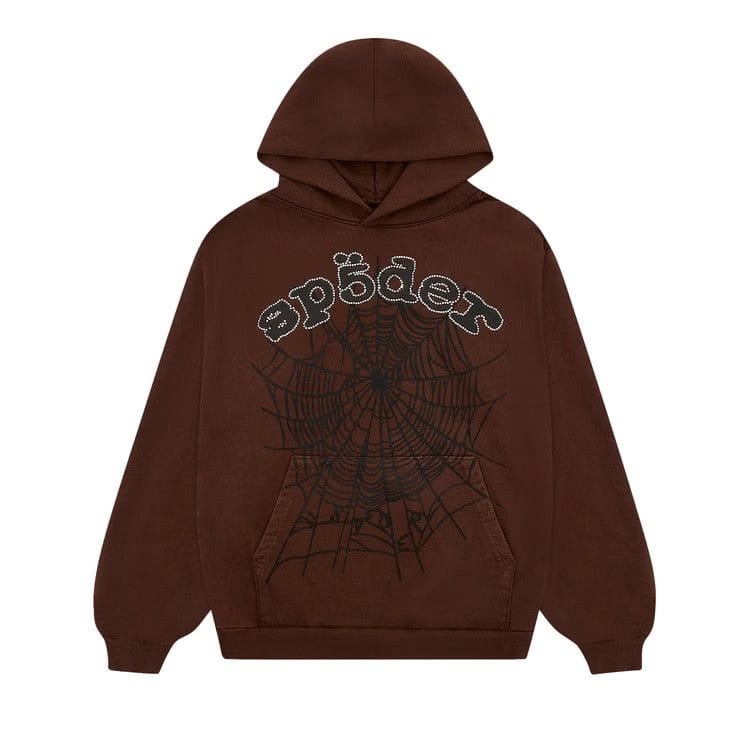 Sp5der Og Web Hoodie Brown