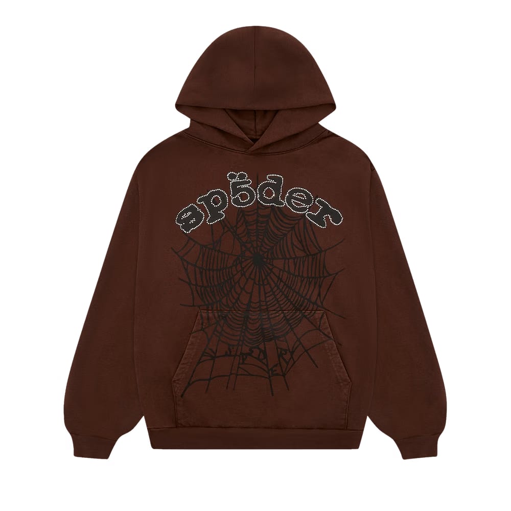Sp5der Og Web Hoodie Brown