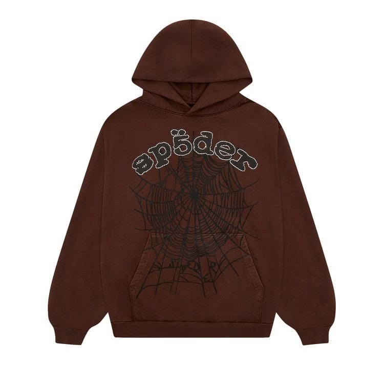 Sp5der Og Web Hoodie Brown