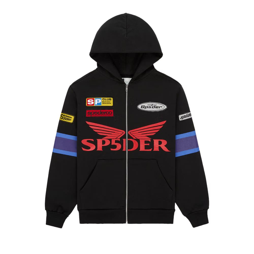 Sp5der GT Zip Hoodie Black