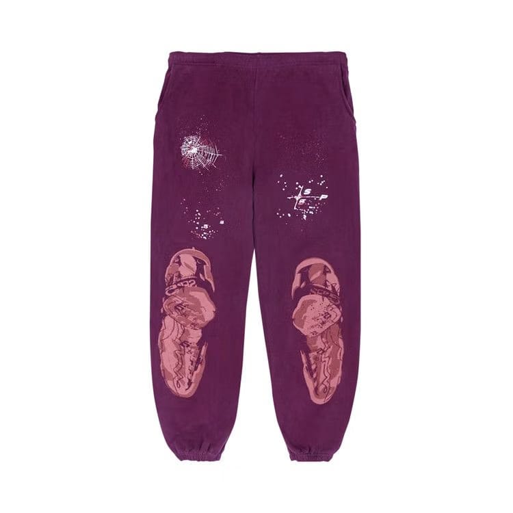 Sp5der Nocturnal Highway Sweatpants Purple