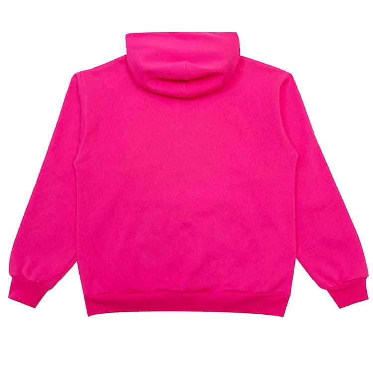 Sp5der Wait Stone Rhinestone Hoodie PInk