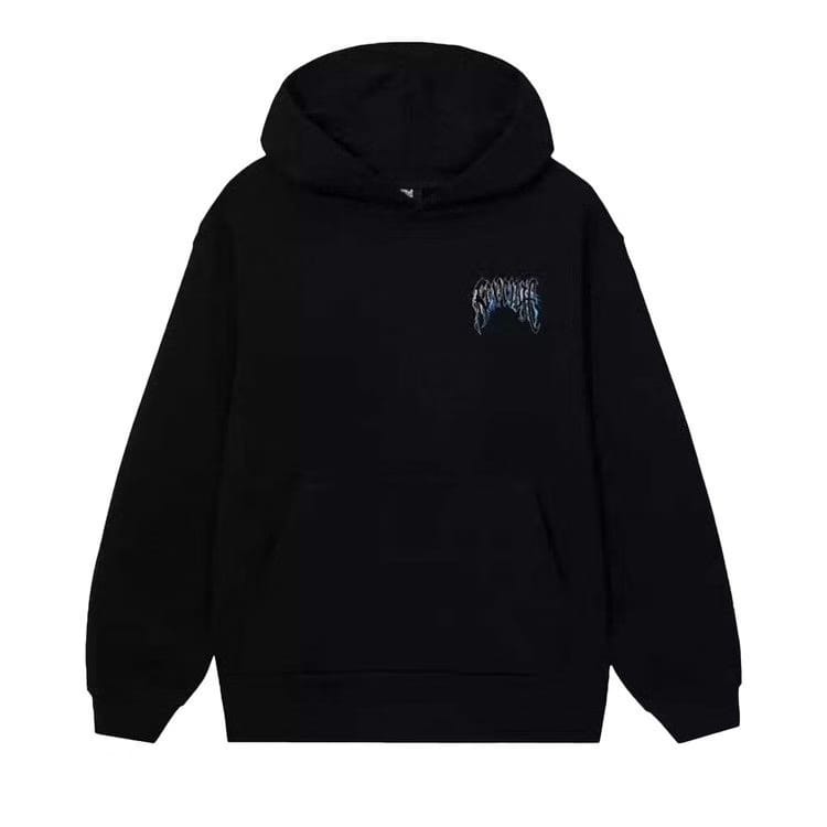 Revenge Blue Lightning Arch Logo Hoodie Black