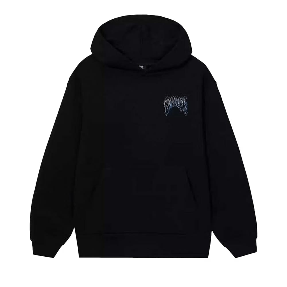 Revenge Blue Lightning Arch Logo Hoodie Black