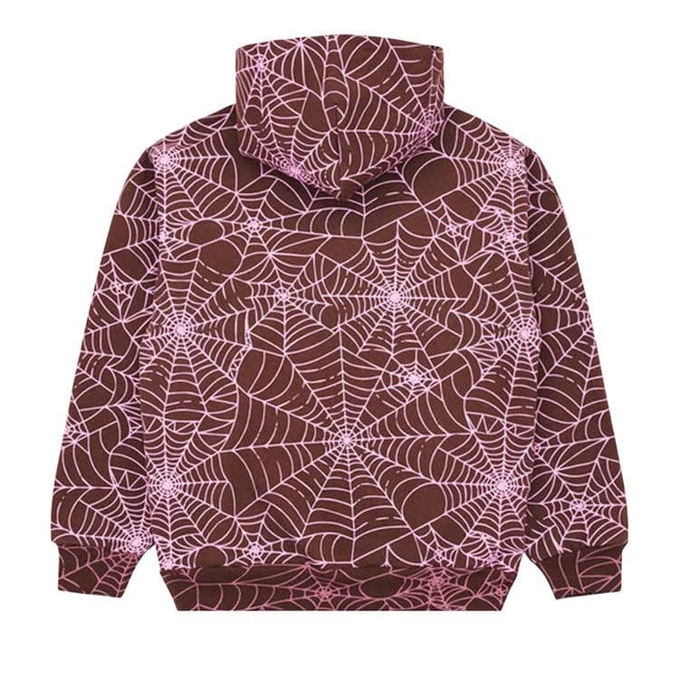 Sp5der All Over Print Hoodie Brown
