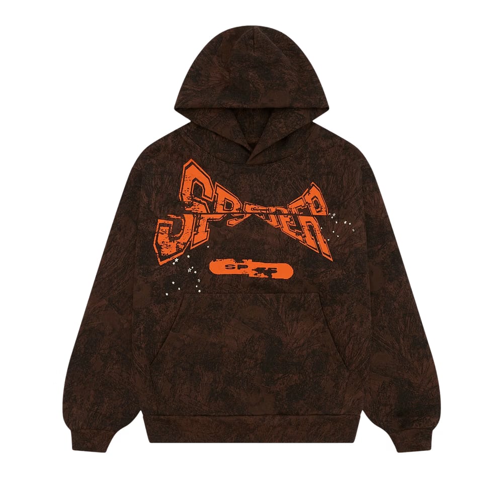 Sp5der T&F Tree Camo Hoodie Brown