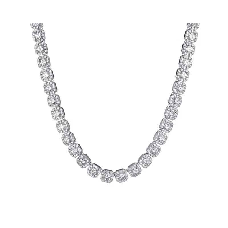 MICRO CLUSTER COURT CHAIN SILVER 8MM
