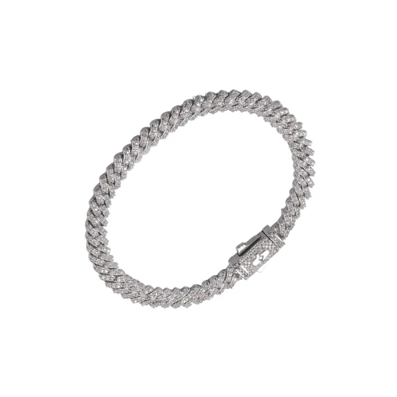 MICRO PRONG HAVANA BRACELET SILVER 6MM