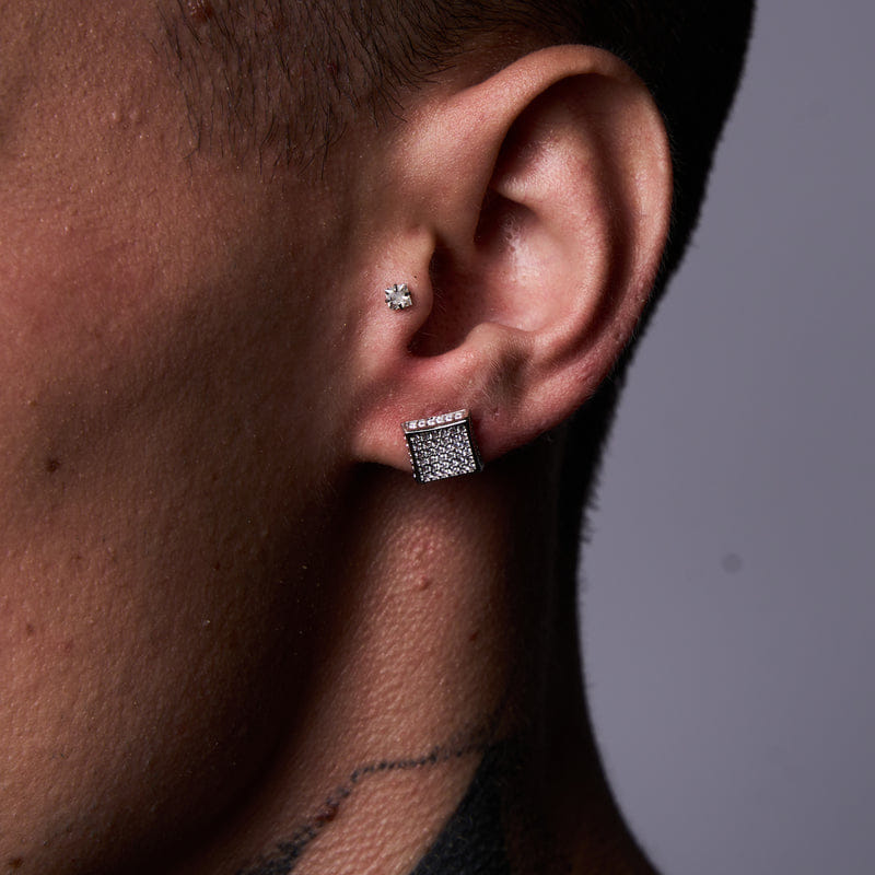 SQUARE POST EARRING