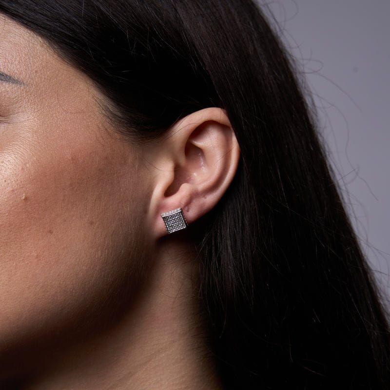 SQUARE POST EARRING