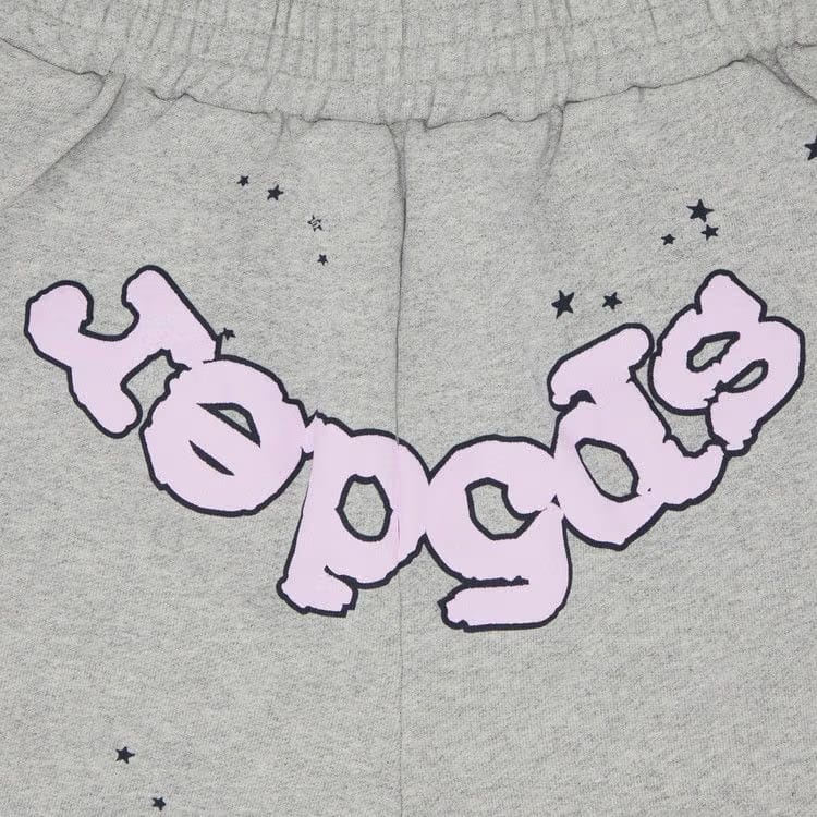Sp5der OG Web Logo Sweatshort Heather Grey