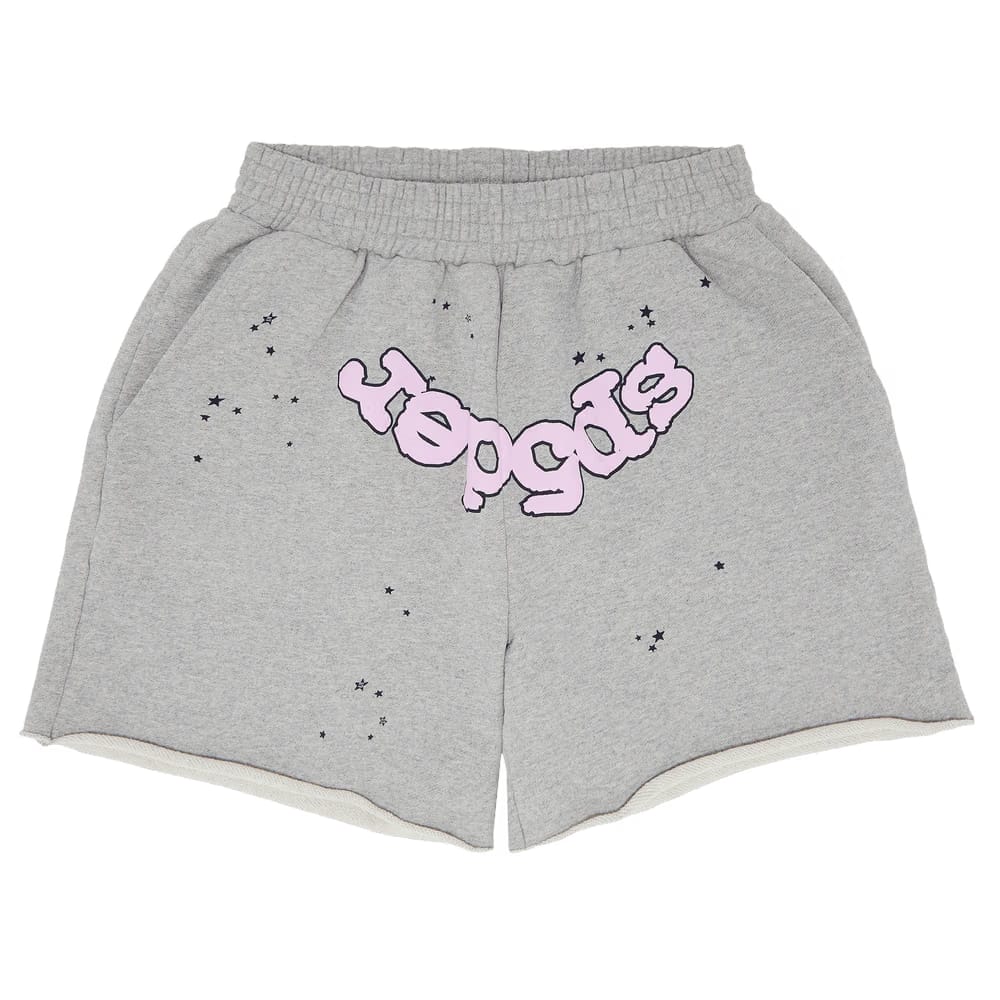 Sp5der OG Web Logo Sweatshort Heather Grey