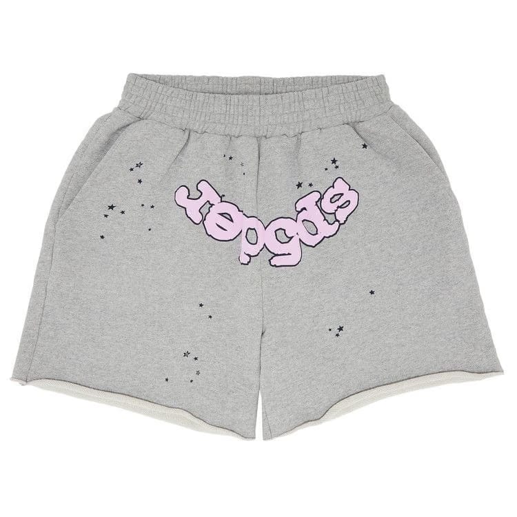 Sp5der OG Web Logo Sweatshort Heather Grey