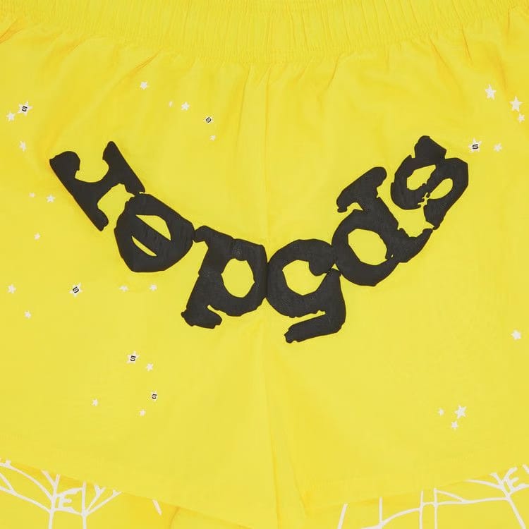 Sp5der OG Web Double Layer Shorts Yellow