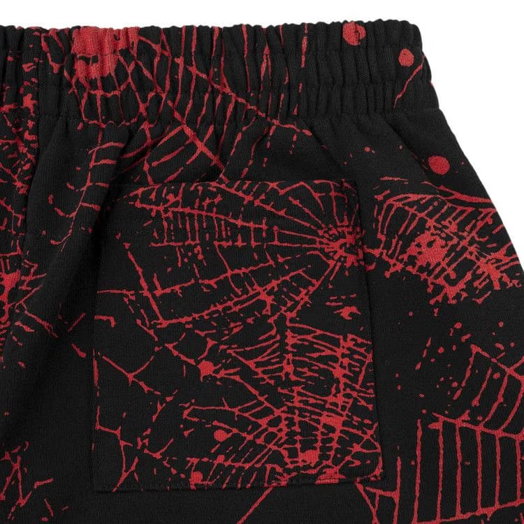 Sp5der Aop Web V2 Sweatshort Black