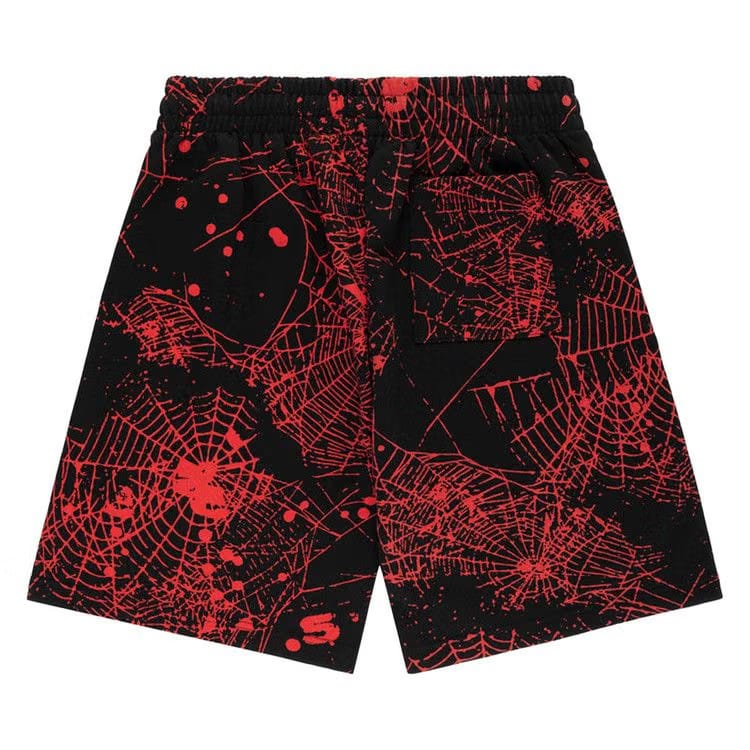 Sp5der Aop Web V2 Sweatshort Black